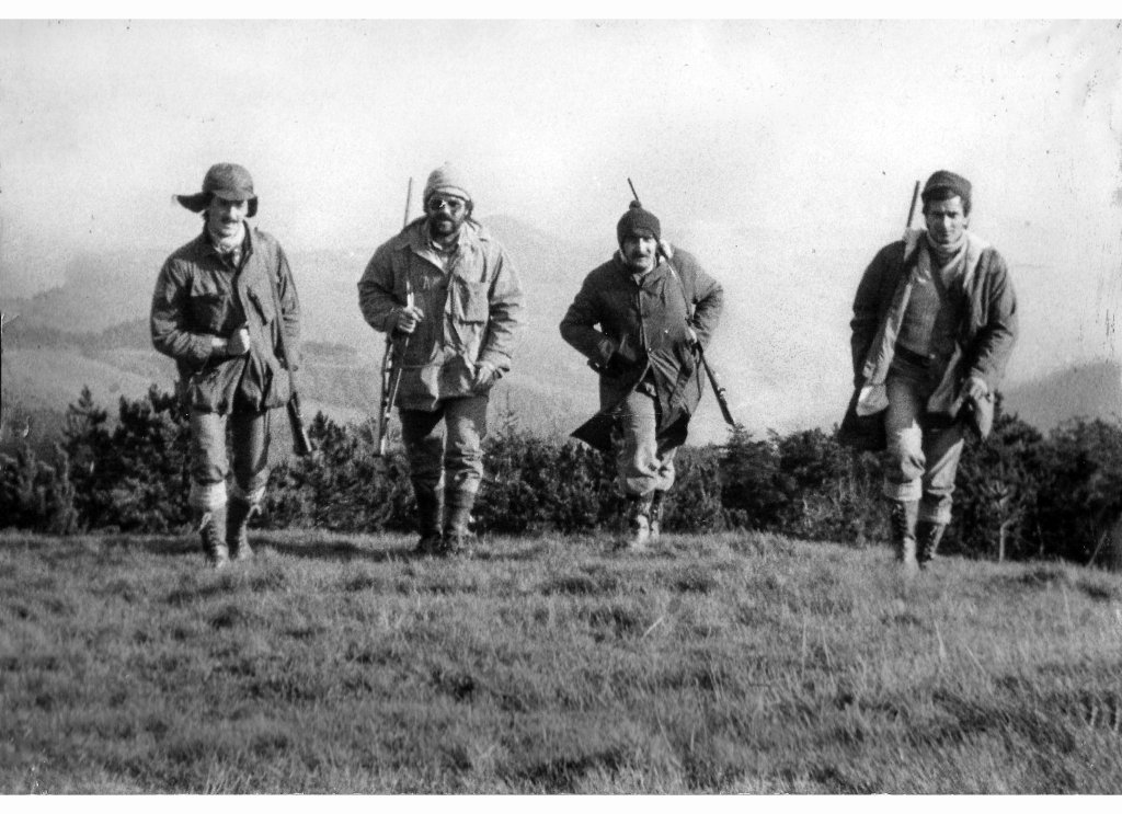 Carlo,Giulio, Mino, Roberto a caccia