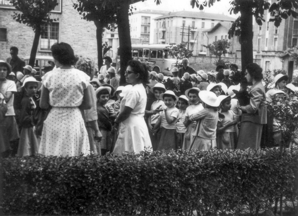 partenza per colonia 1956