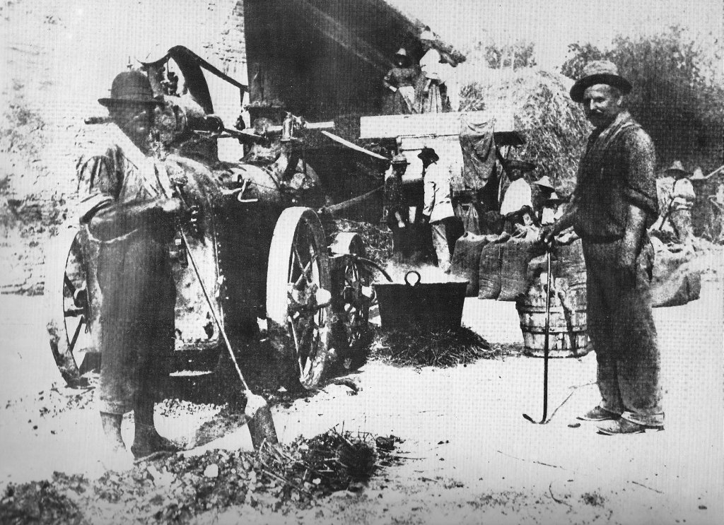 Macchina a vapore Marshall per la trebbiatura